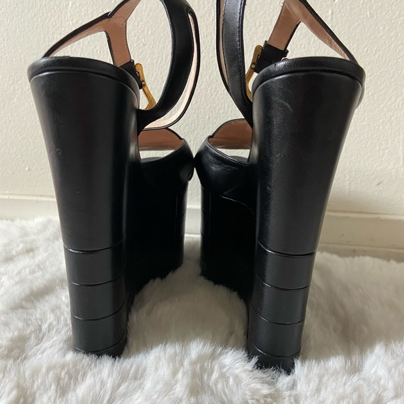 Gucci Kingsnake High Platform Heels Black sz 37.5 - Picture 4 of 10